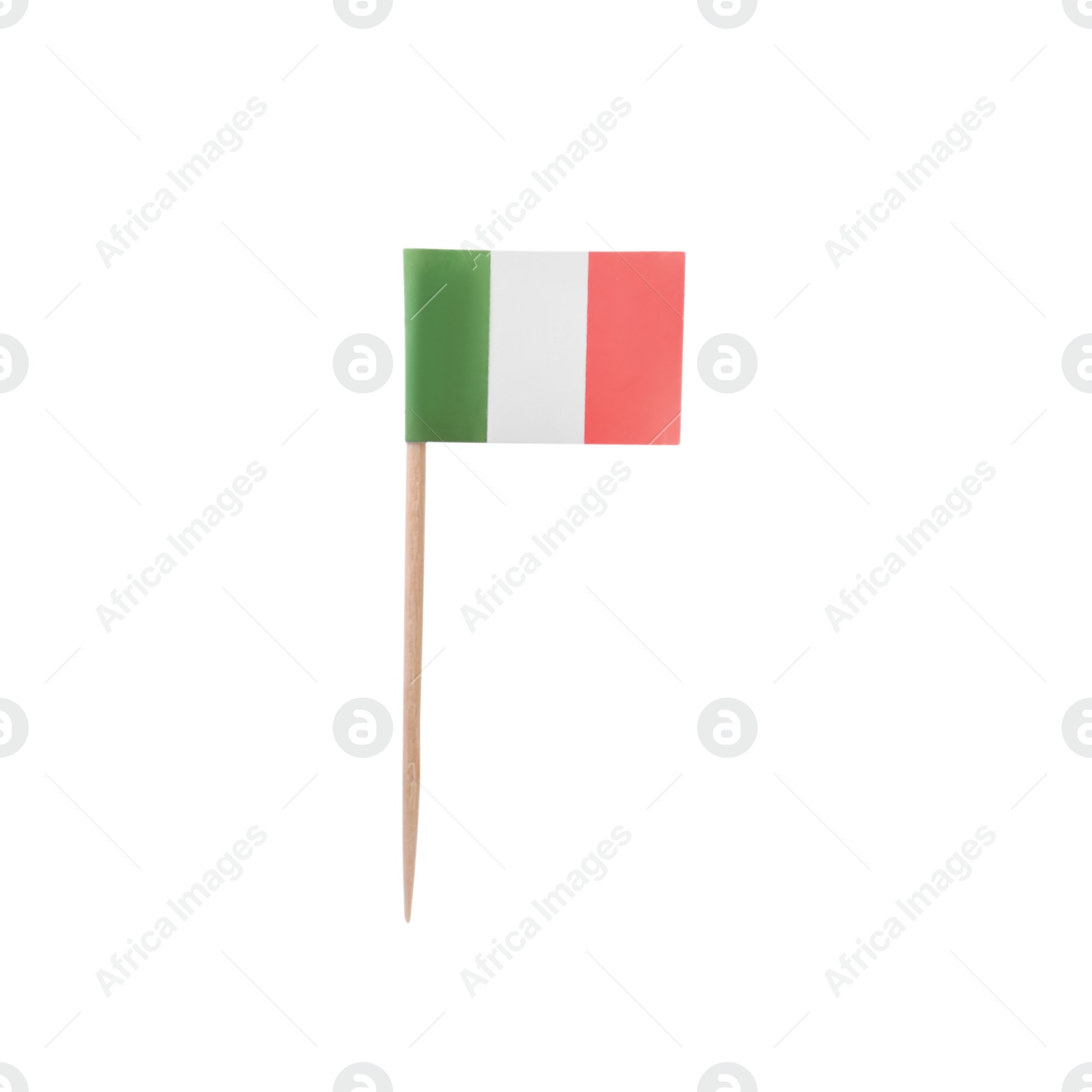 Photo of Small paper flag of Italy isolated on white