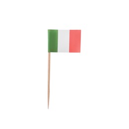 Photo of Small paper flag of Italy isolated on white