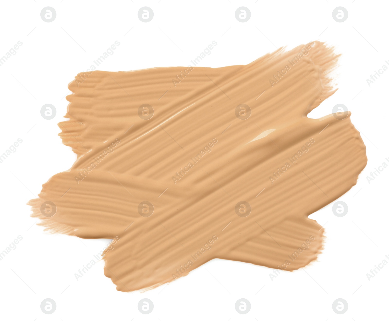 Photo of Sample of liquid skin foundation on white background, top view