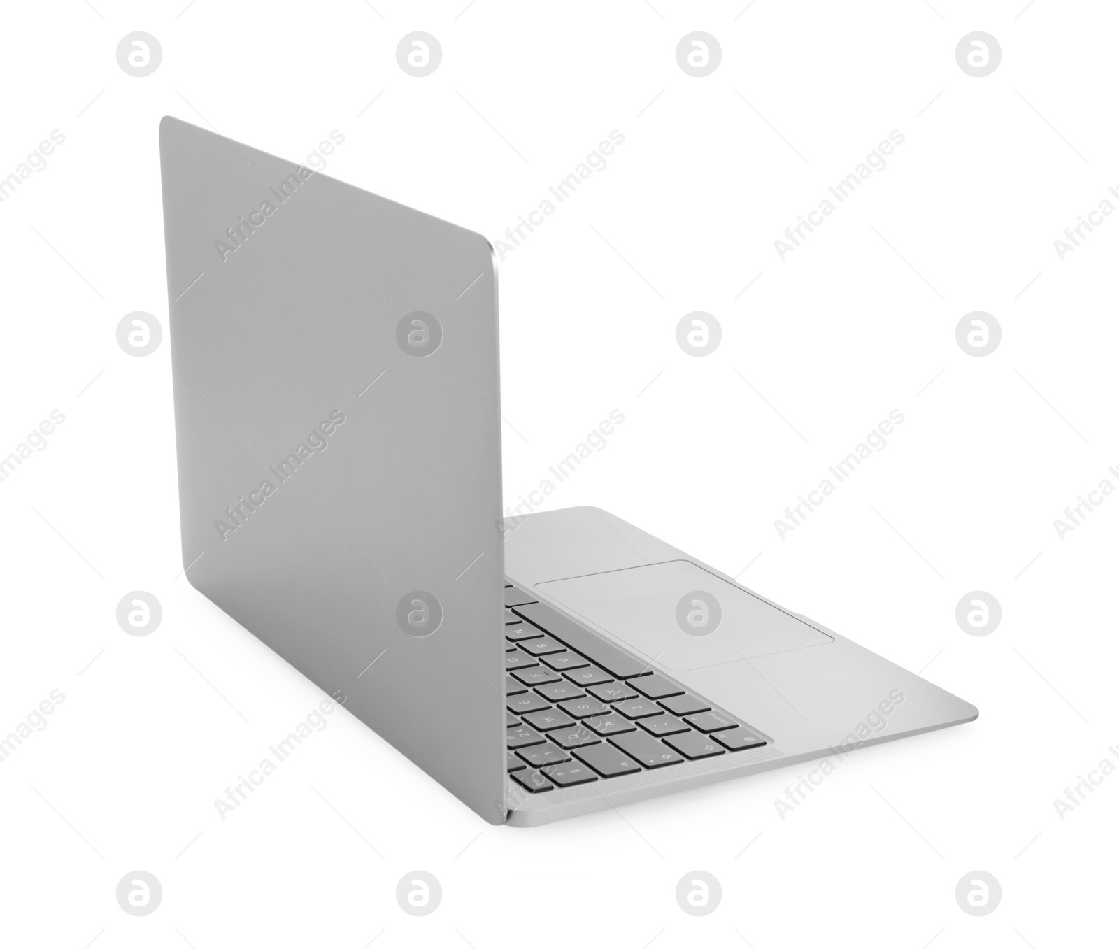 Photo of New laptop isolated on white. Modern technology