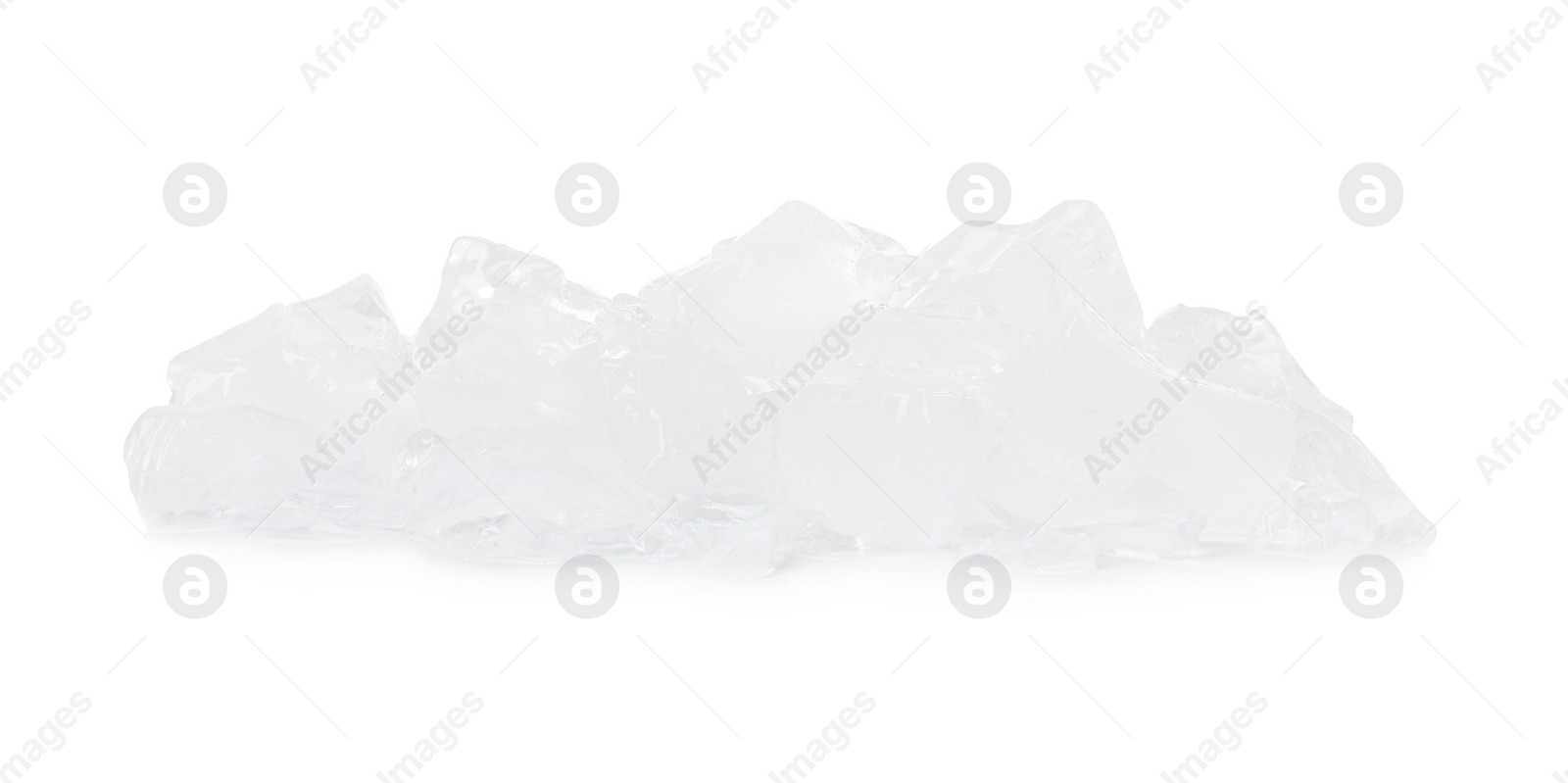 Photo of Pile of crushed ice isolated on white