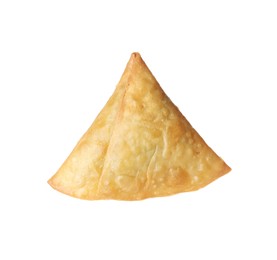 Photo of Fresh delicious crispy samosa isolated on white