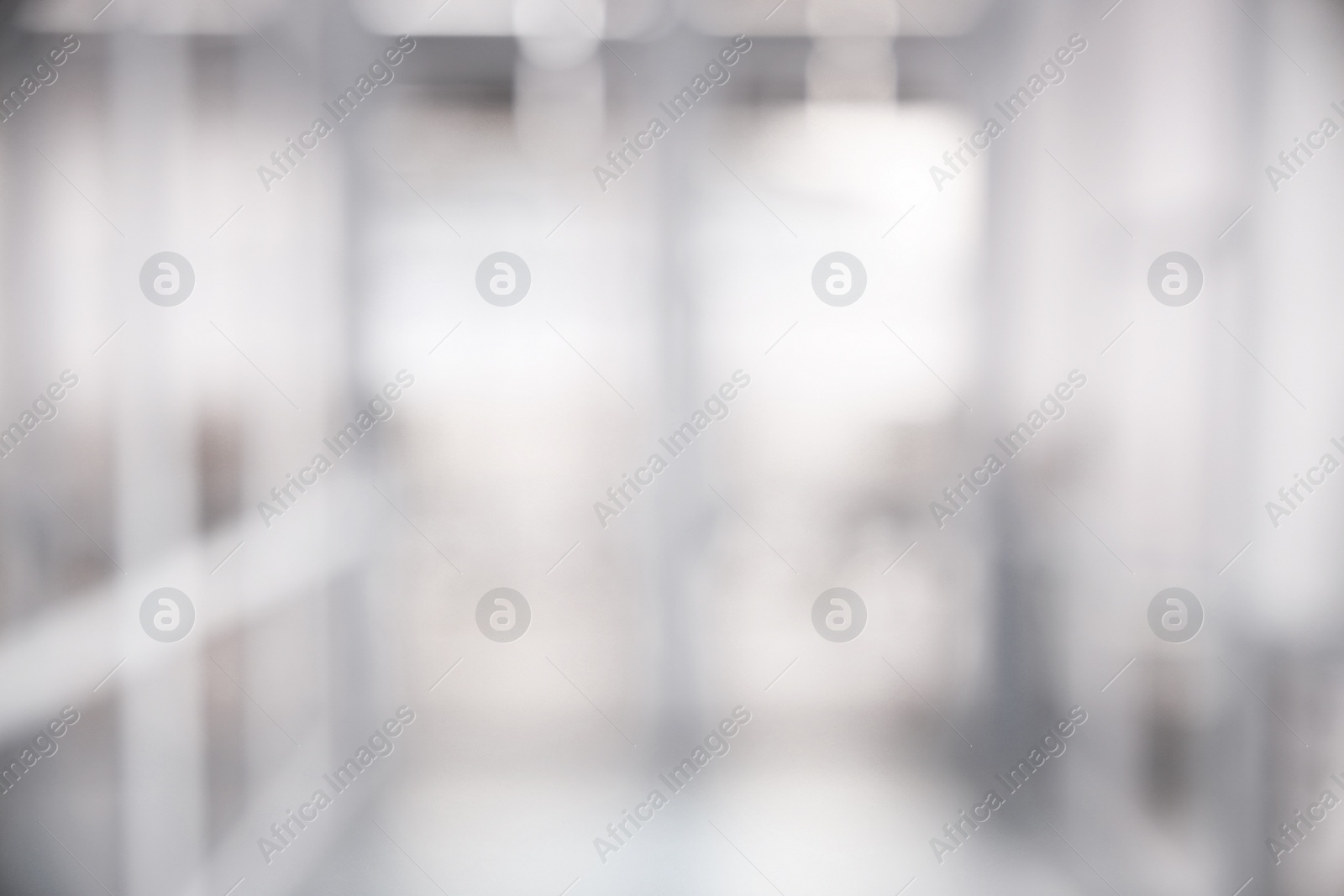 Image of Office interior. Blurred view of comfortable workspace