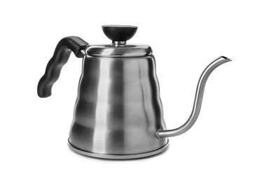 Photo of One kettle isolated on white. Coffee making