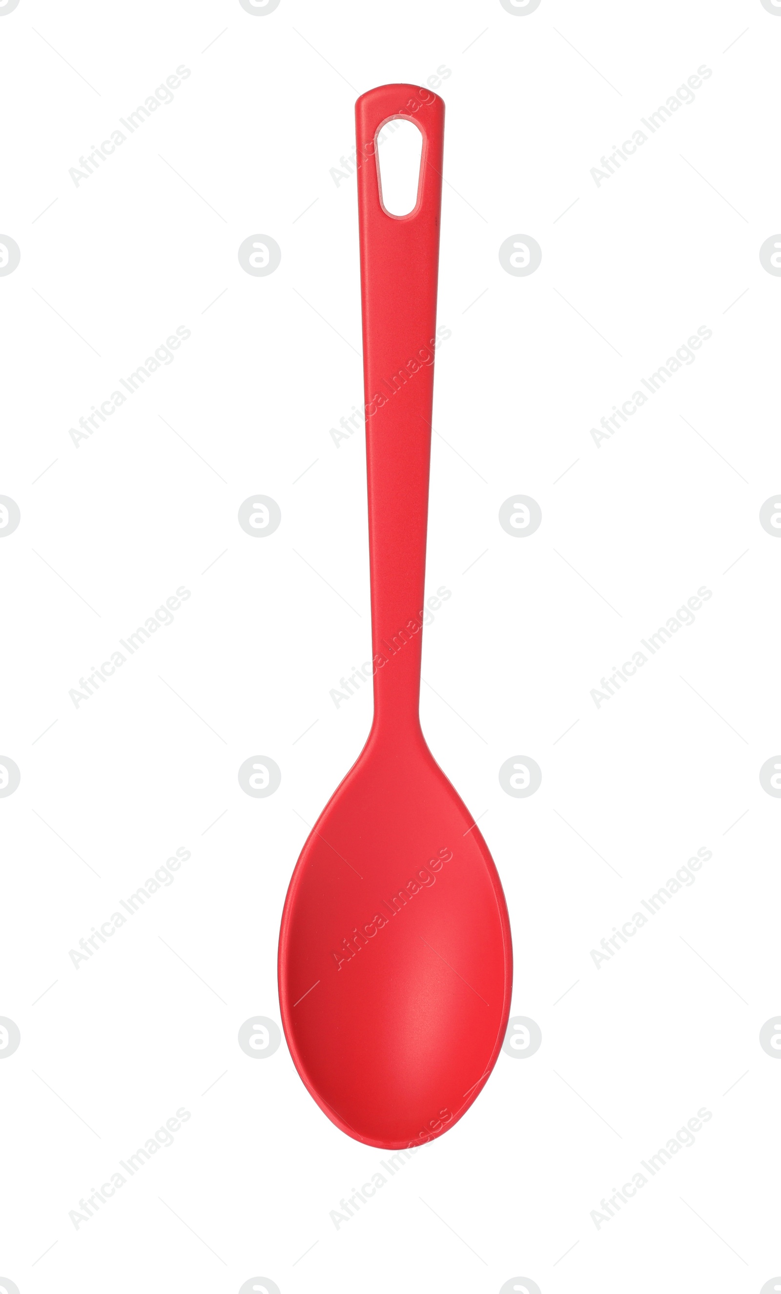 Photo of Serving spoon on white background. Kitchen utensils