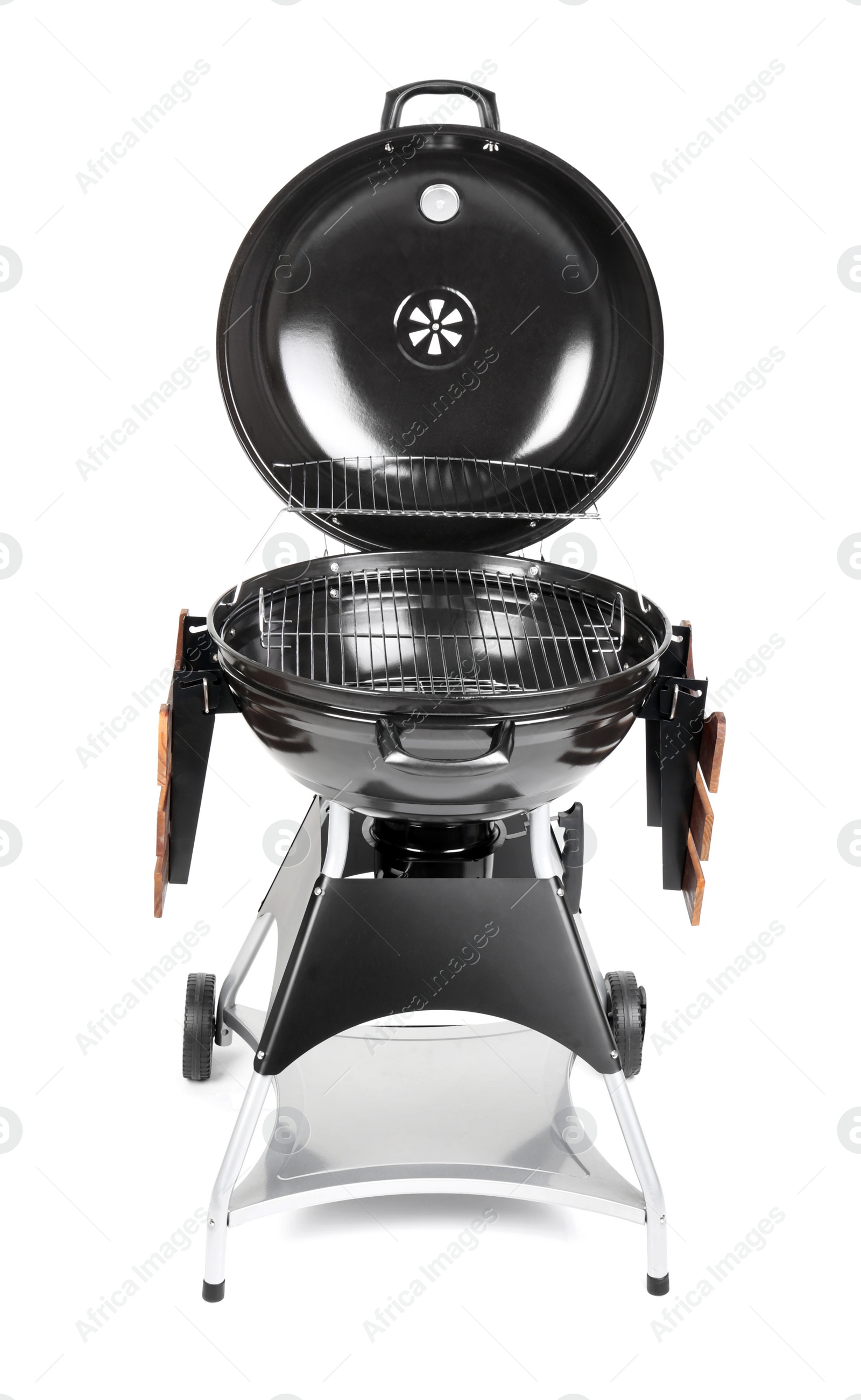 Photo of New modern barbecue grill on white background