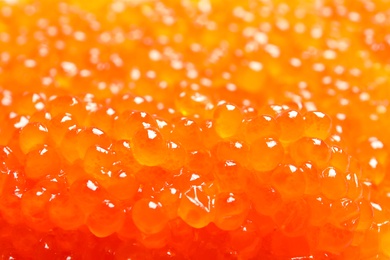 Delicious red caviar, closeup