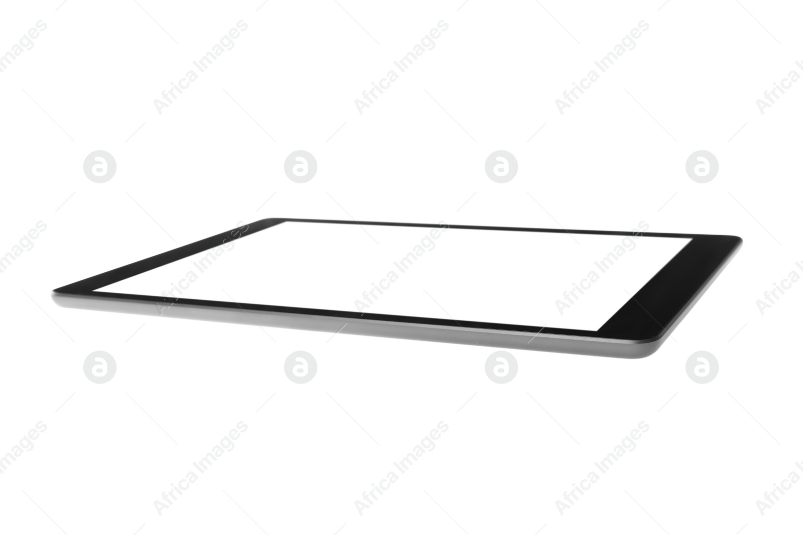 Photo of Tablet computer with blank screen isolated on white. Modern gadget