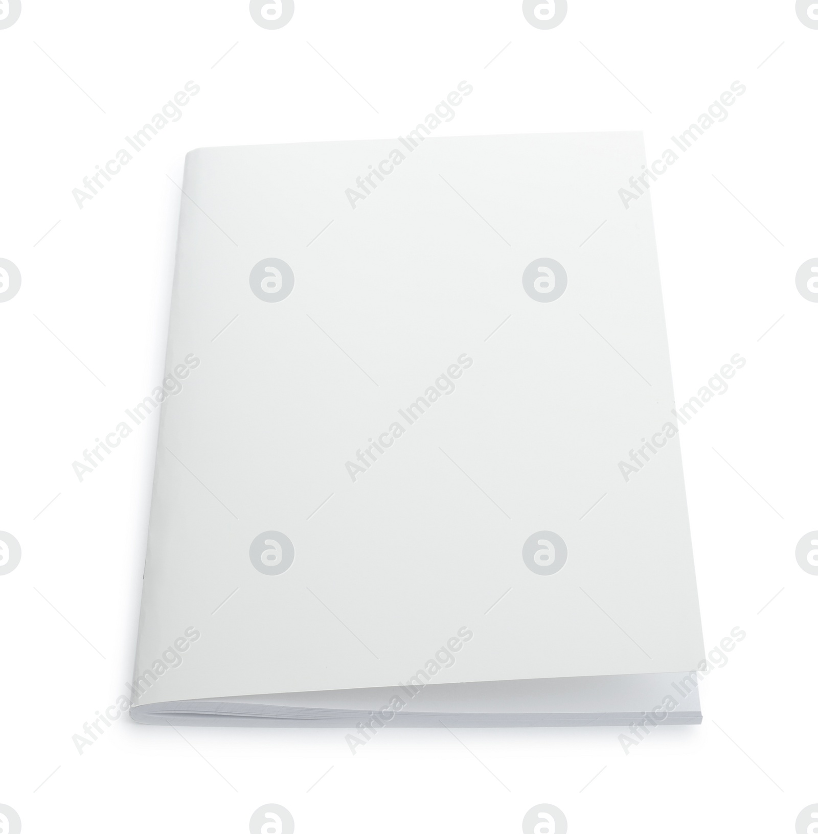 Photo of Blank paper brochure isolated on white. Mockup for design