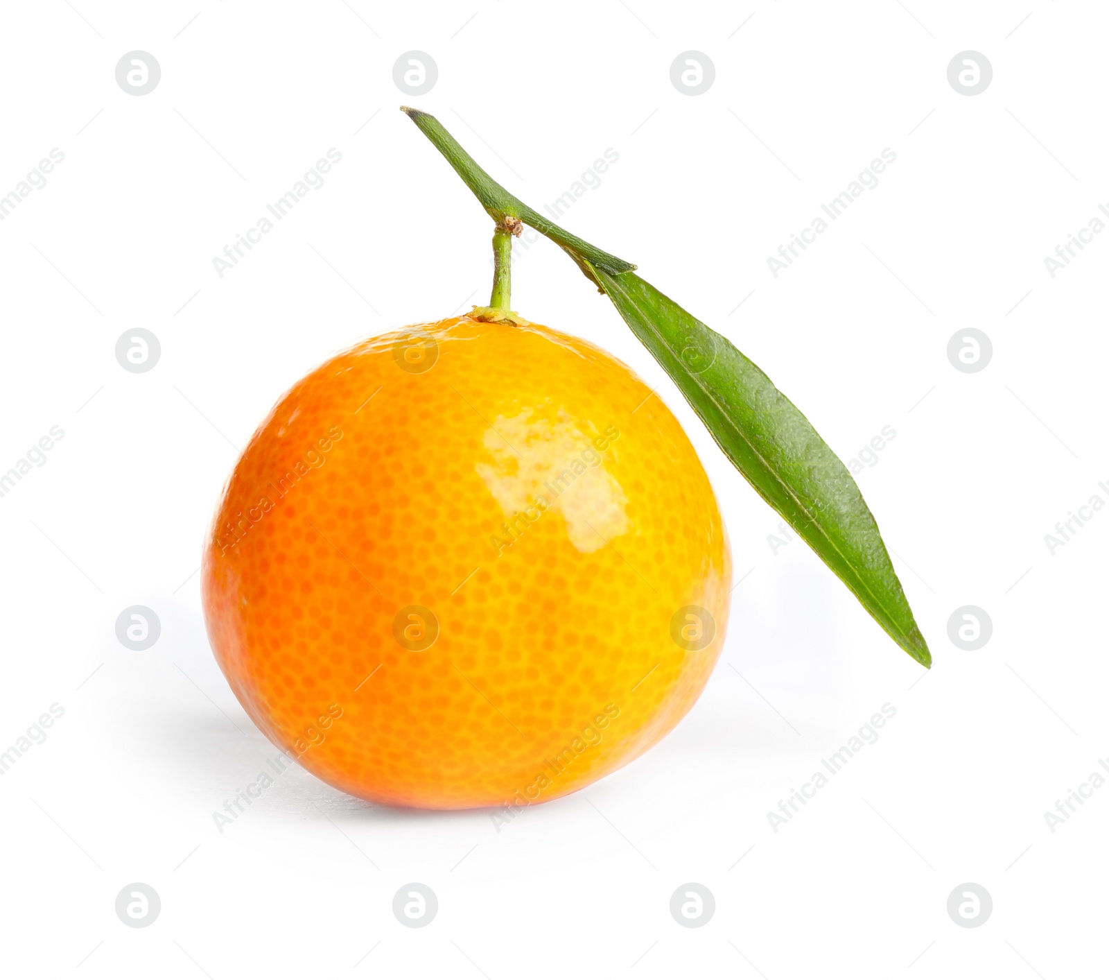 Photo of Fresh ripe juicy tangerine isolated on white