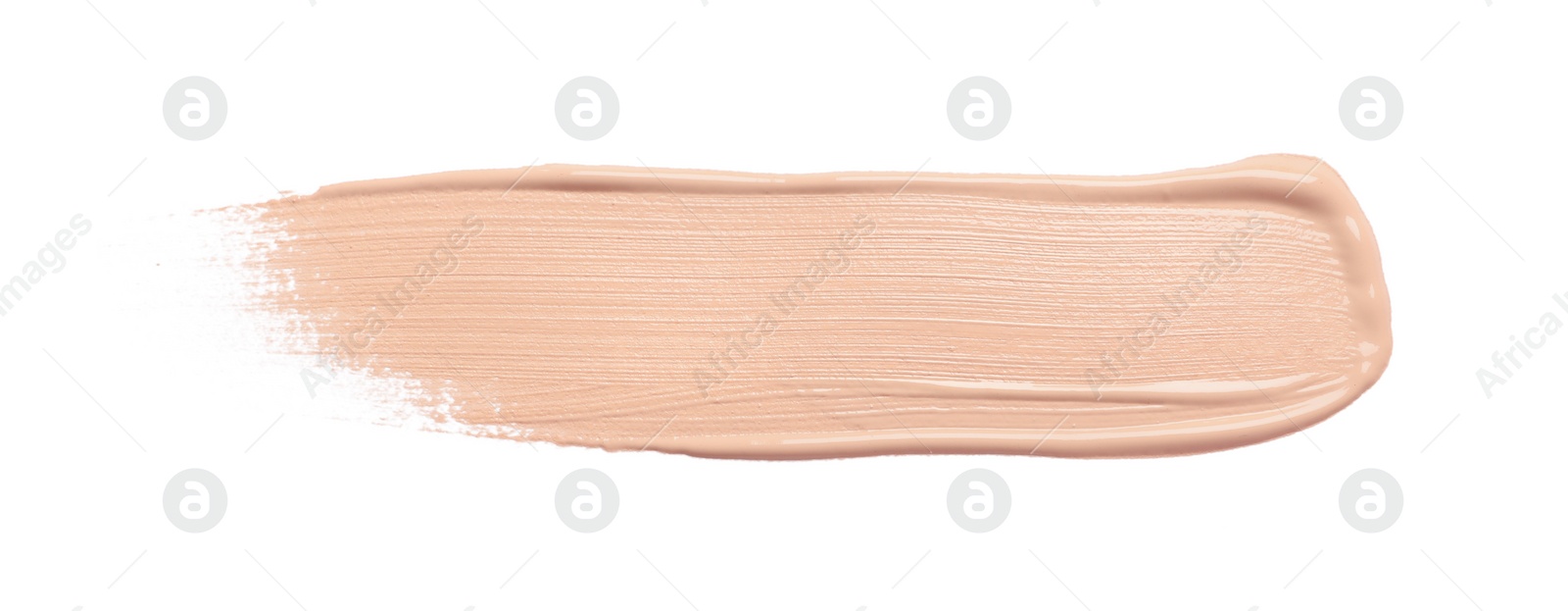 Photo of Smear of skin foundation isolated on white, top view