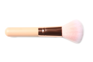 Photo of Makeup brush of professional artist on white background