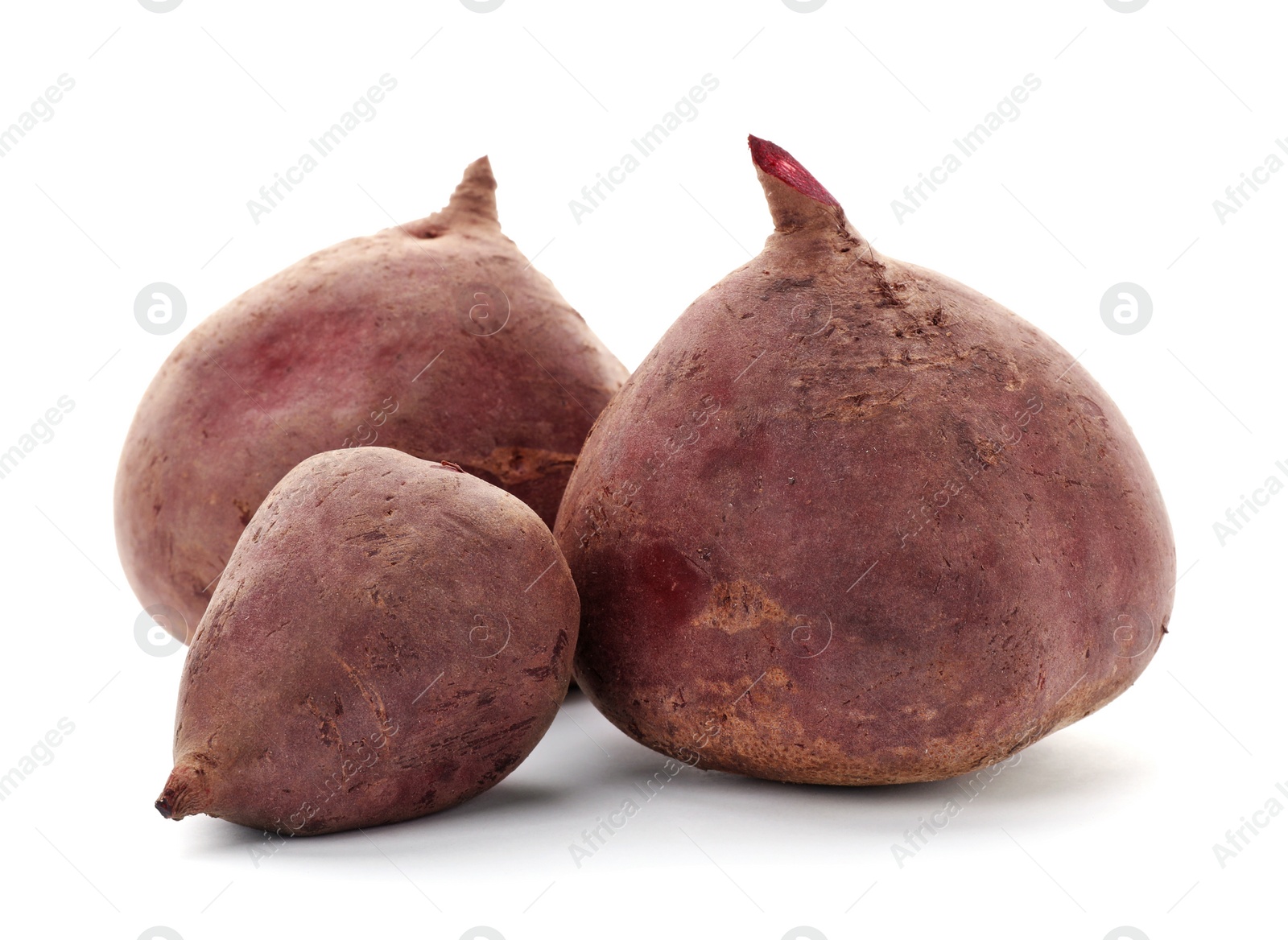 Photo of Organic beets on white background. Taproot vegetable