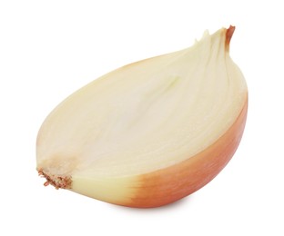 Photo of Half of fresh onion isolated on white