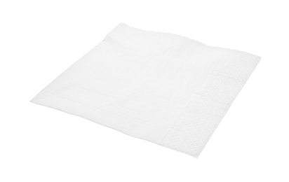 Photo of Clean paper tissue on white background. Personal hygiene