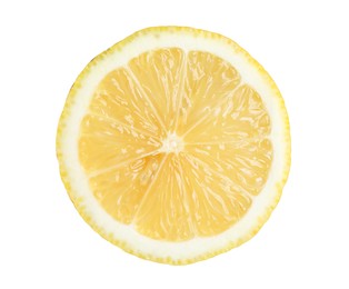 Piece of fresh lemon isolated on white