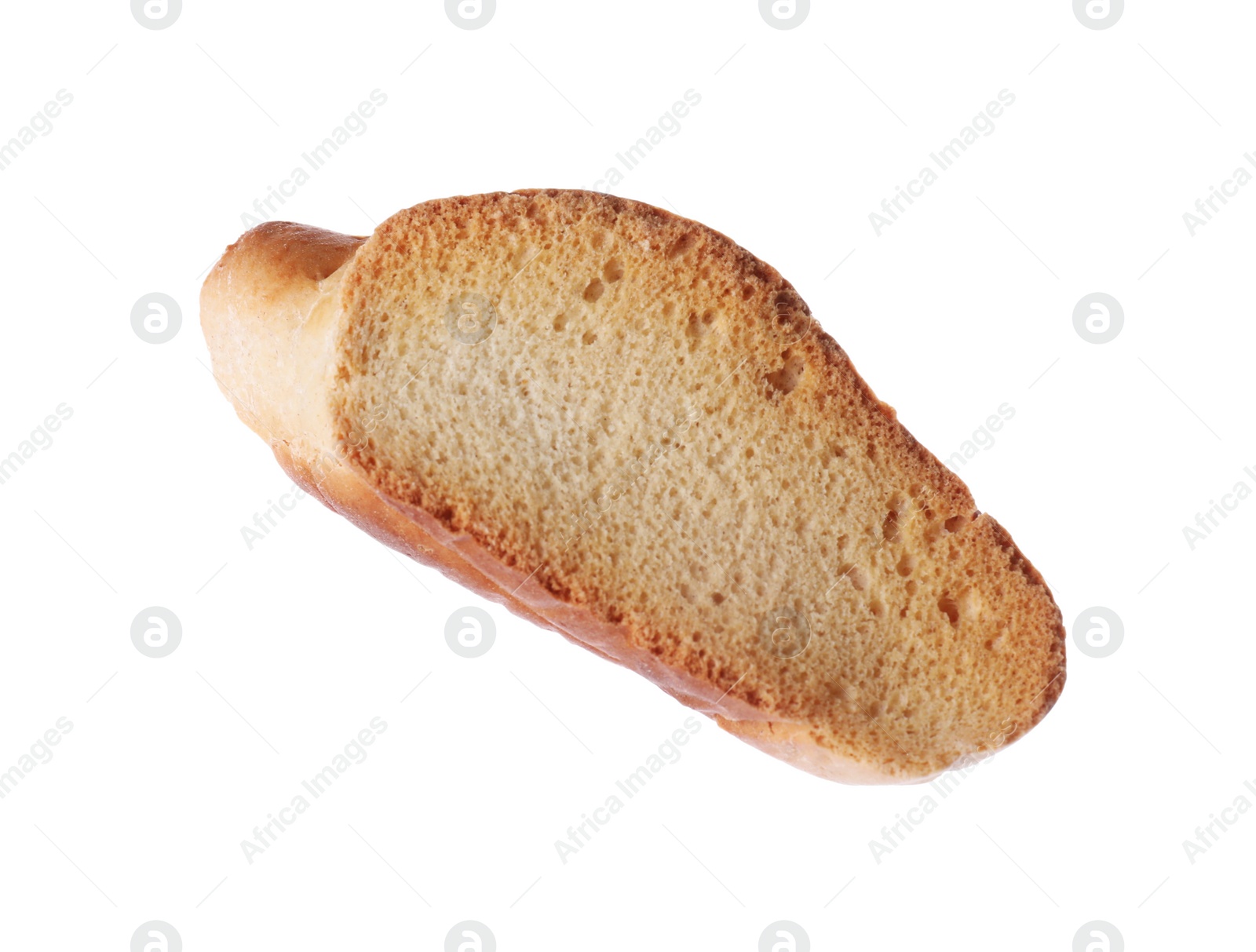 Photo of One hard chuck cracker on white background