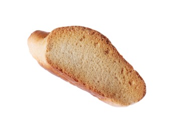 Photo of One hard chuck cracker on white background