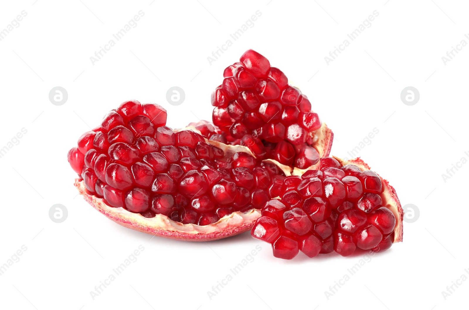 Photo of Piece of fresh pomegranate isolated on white