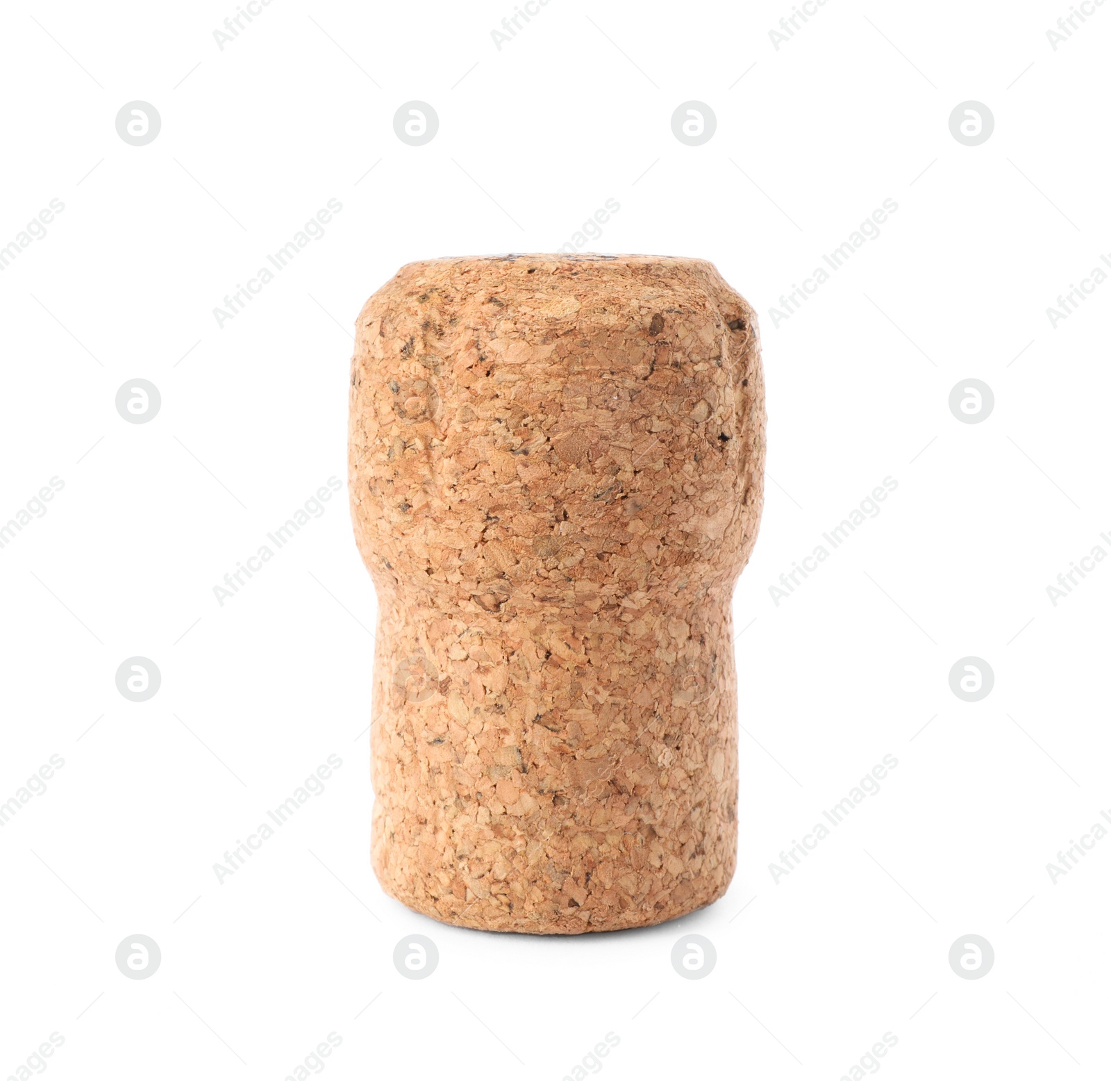 Photo of One sparkling wine cork isolated on white