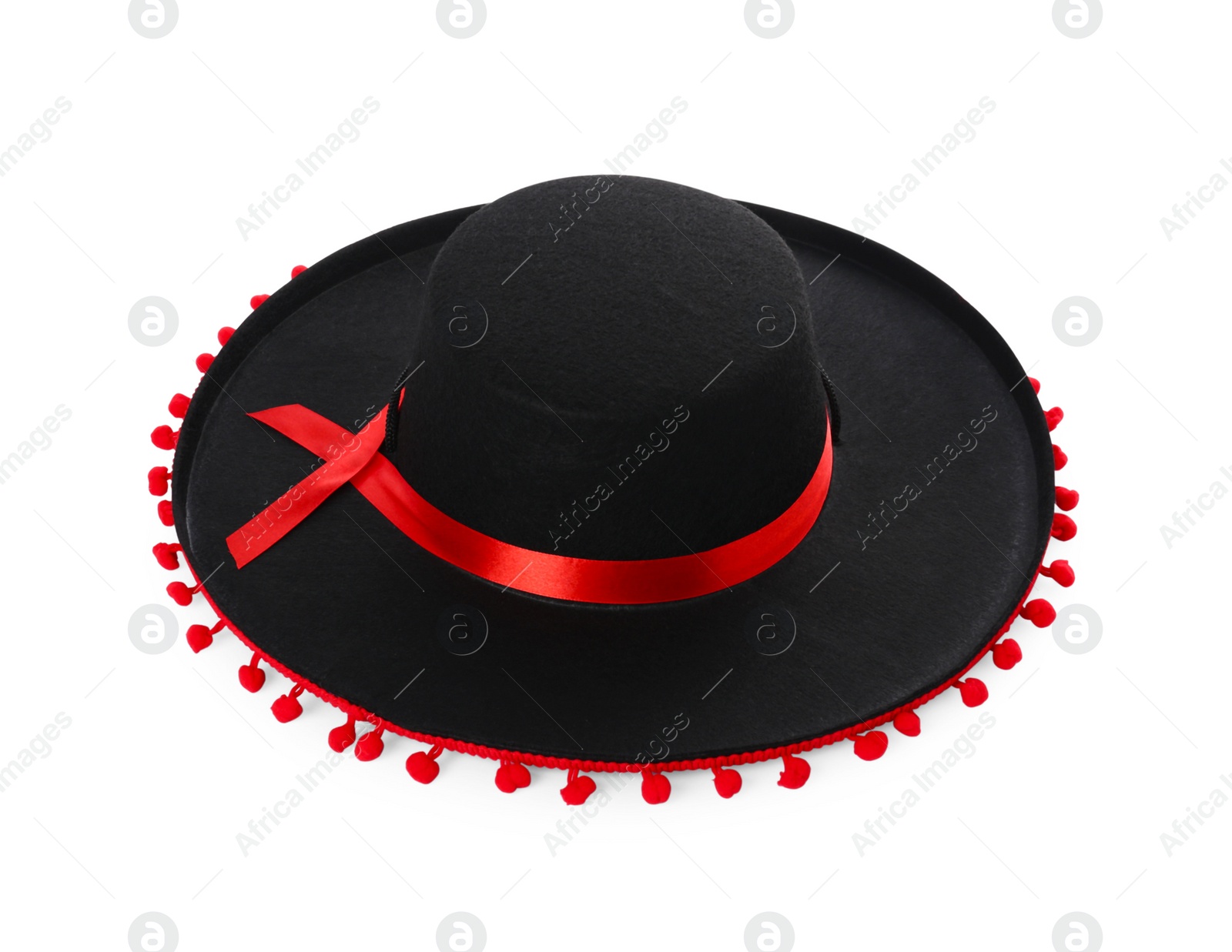 Photo of One Mexican sombrero hat isolated on white