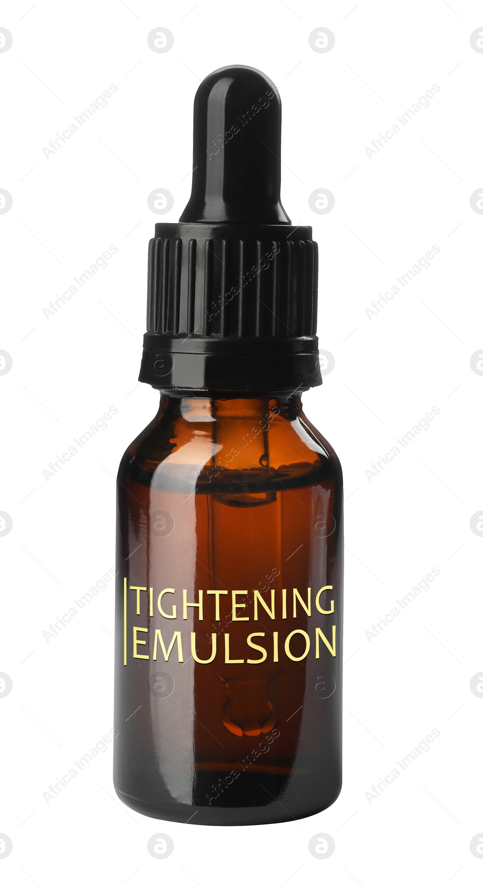 Image of Bottle of tightening oil isolated on white