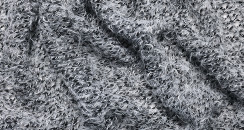 Texture of soft color crumpled fabric as background, top view