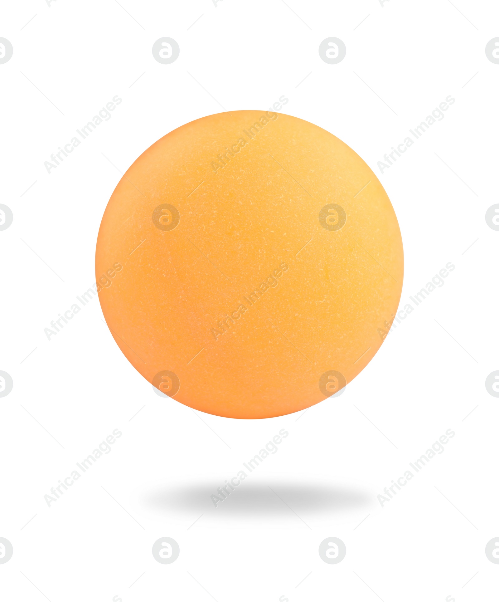 Image of Orange plastic ball for table tennis isolated on white