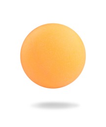 Image of Orange plastic ball for table tennis isolated on white