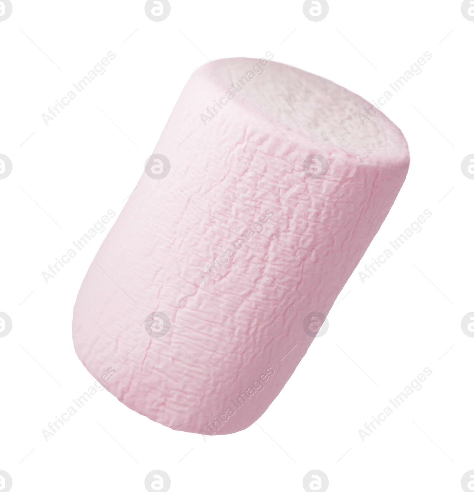 Photo of One delicious sweet marshmallow isolated on white