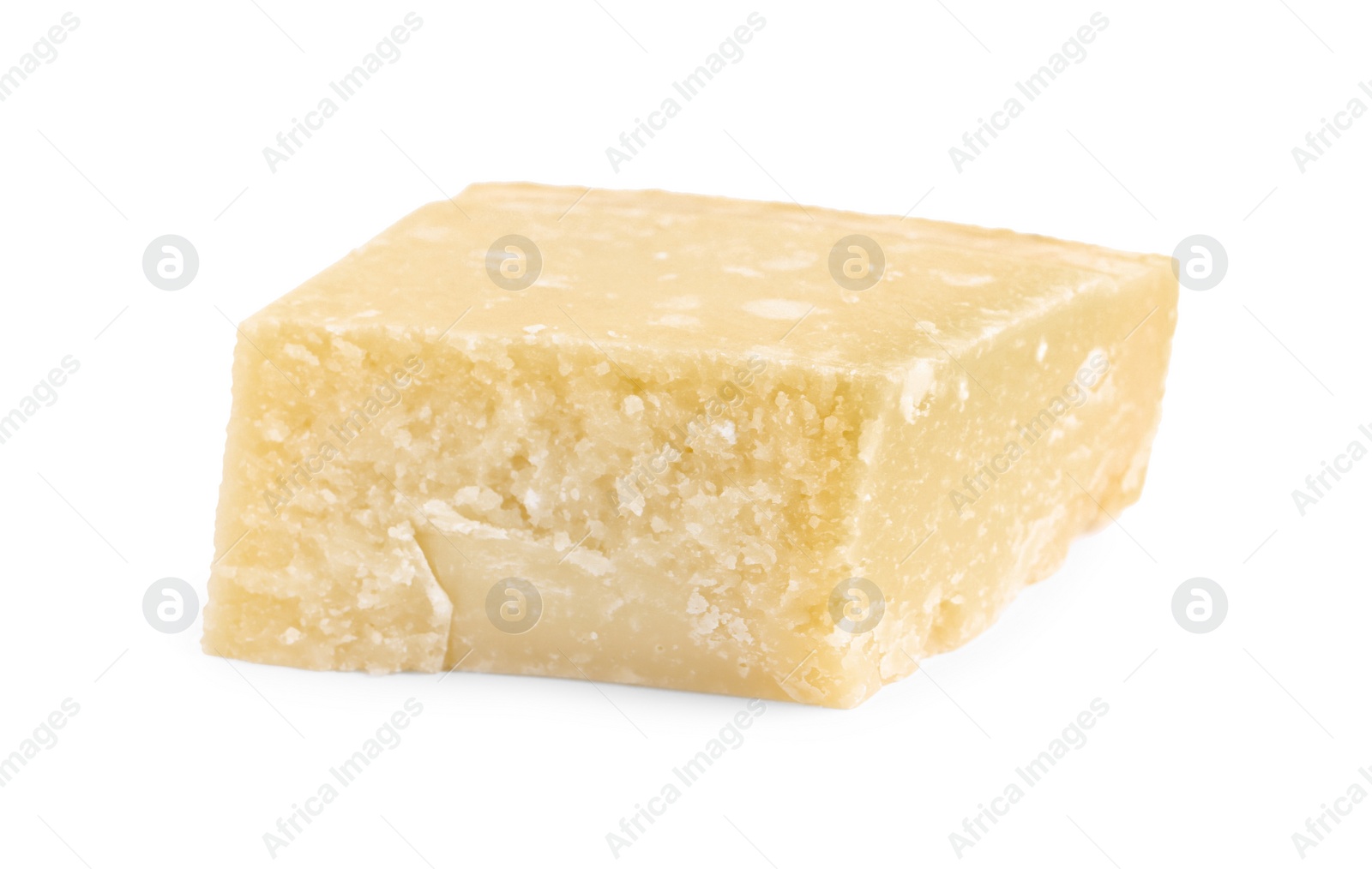 Photo of Piece of delicious parmesan cheese isolated on white