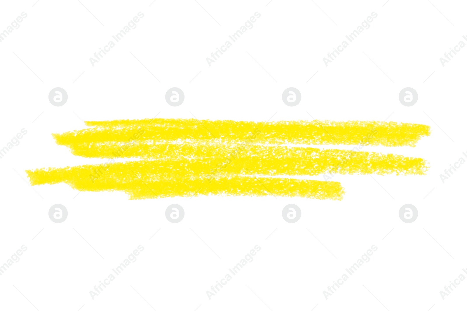 Photo of Yellow pencil hatching on white background, top view