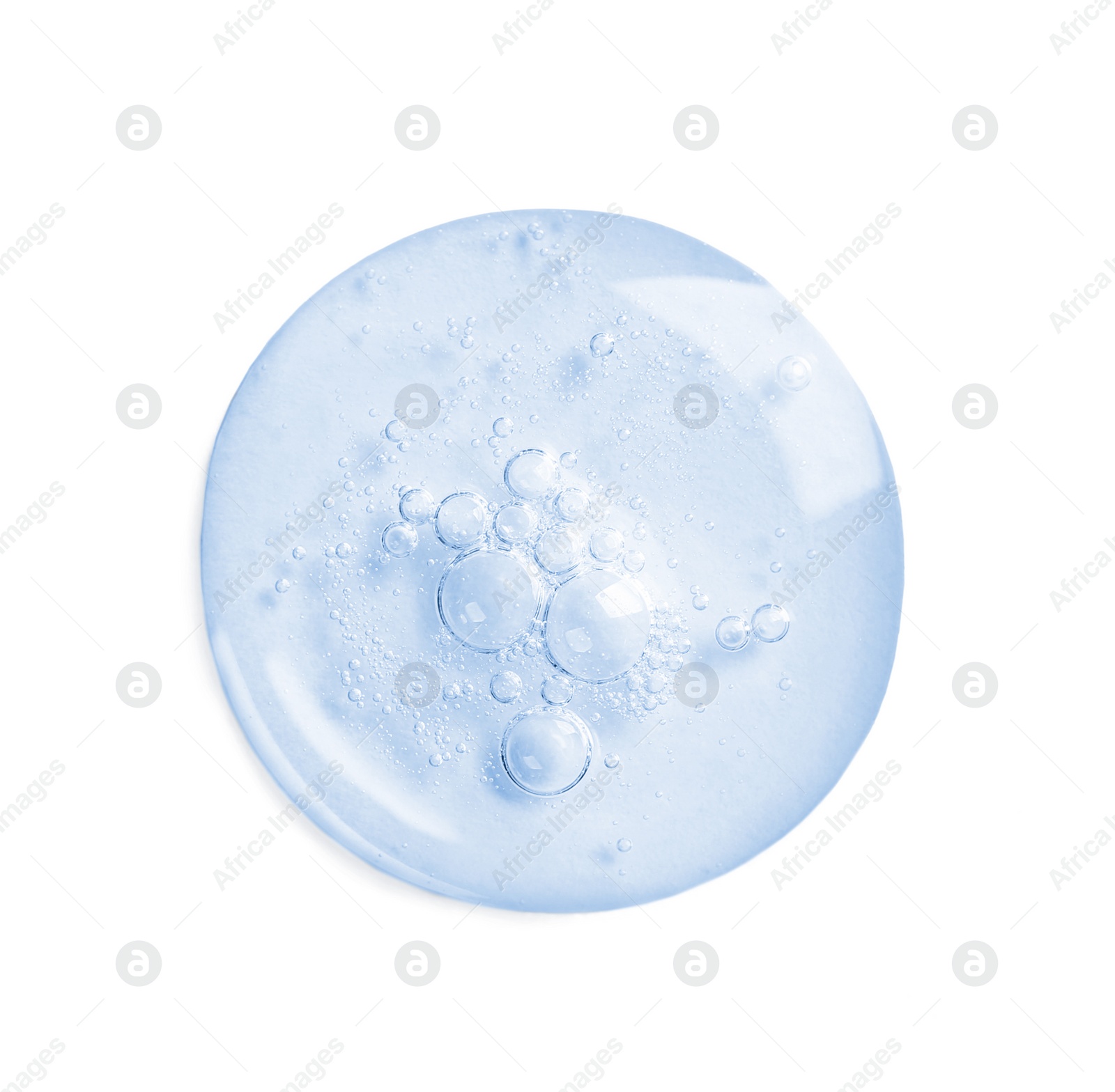 Image of Serum drop on white background, top view. Skin care product