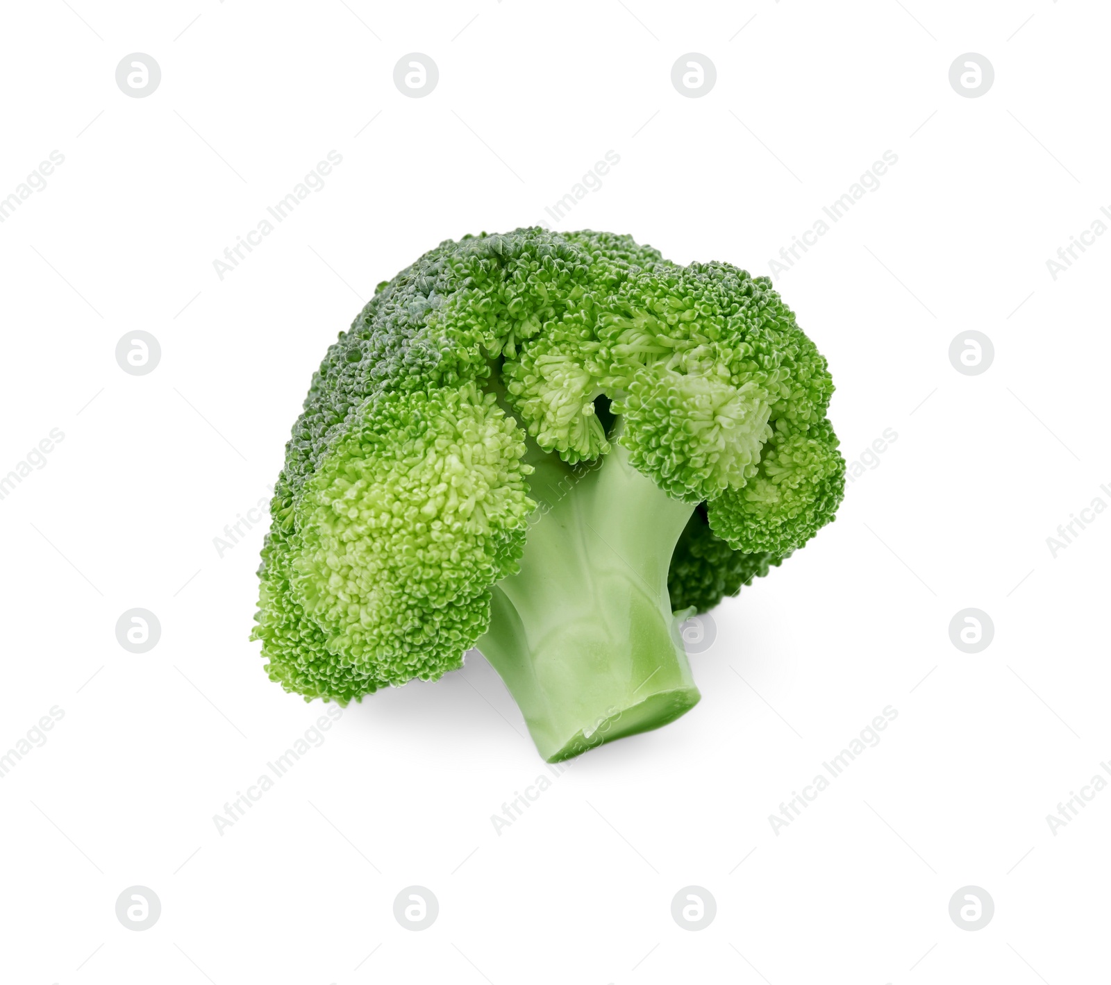 Photo of Fresh raw green broccoli isolated on white