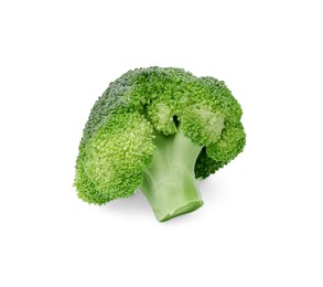 Fresh raw green broccoli isolated on white