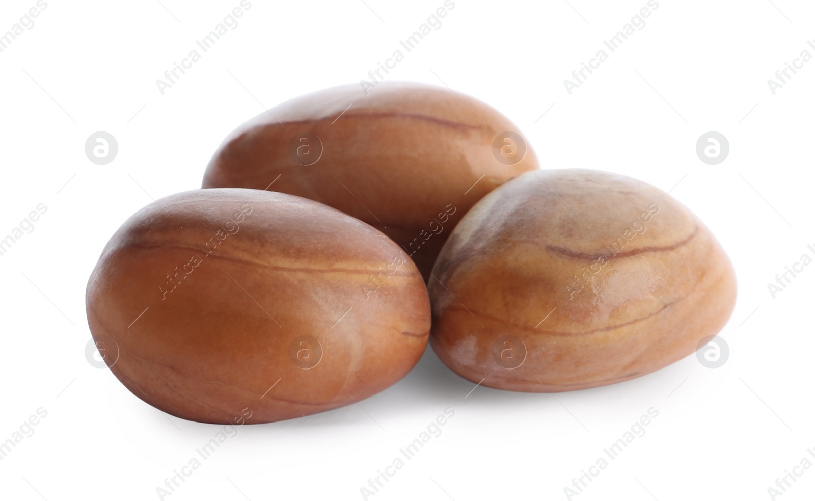 Photo of Fresh raw jackfruit seeds on white background