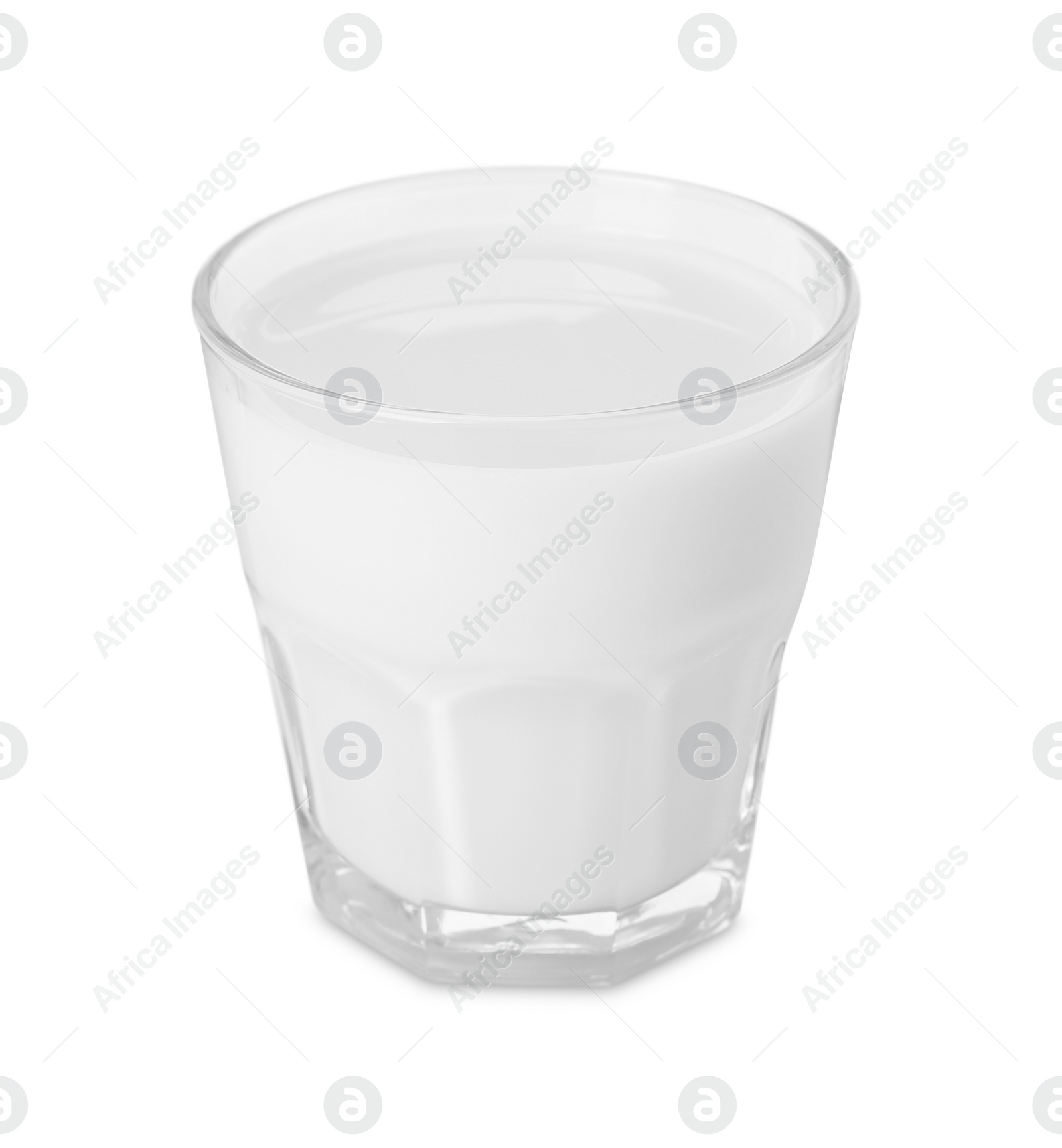 Photo of Glass of fresh milk isolated on white