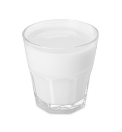 Glass of fresh milk isolated on white