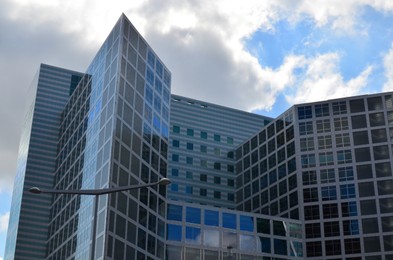 Exterior of beautiful building against blue sky, low angle view