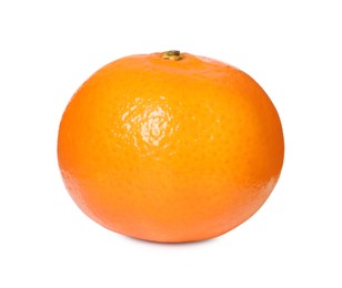 Photo of Fresh ripe juicy tangerine isolated on white