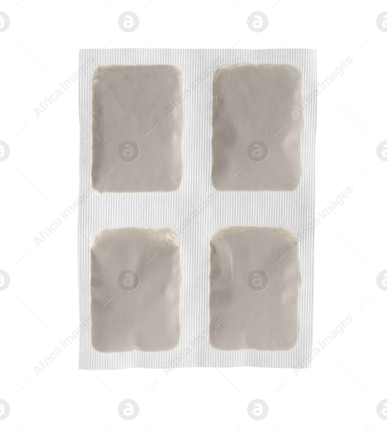 Photo of Mustard plaster isolated on white. Alternative medicine