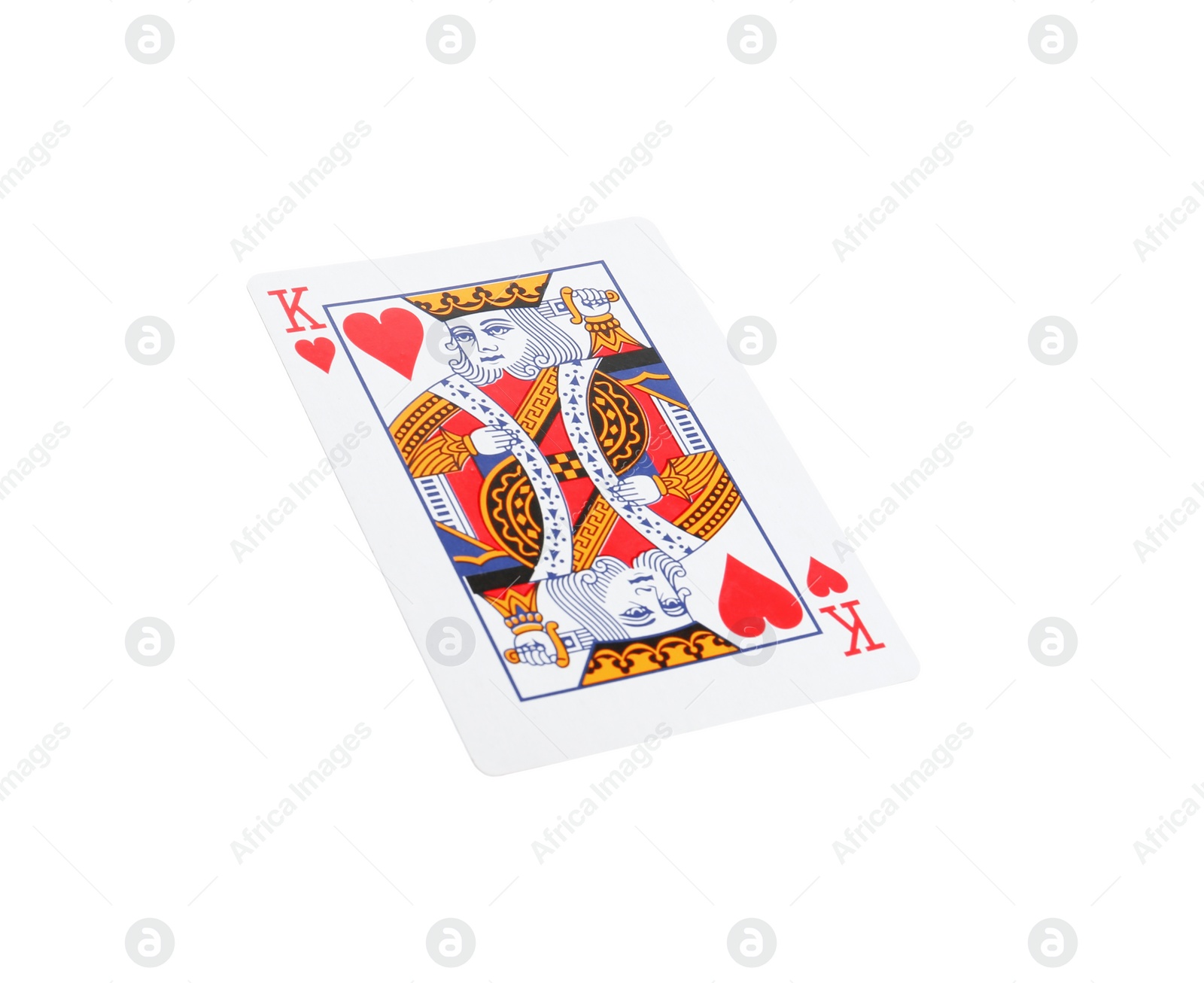 Photo of Playing card isolated on white. Poker game