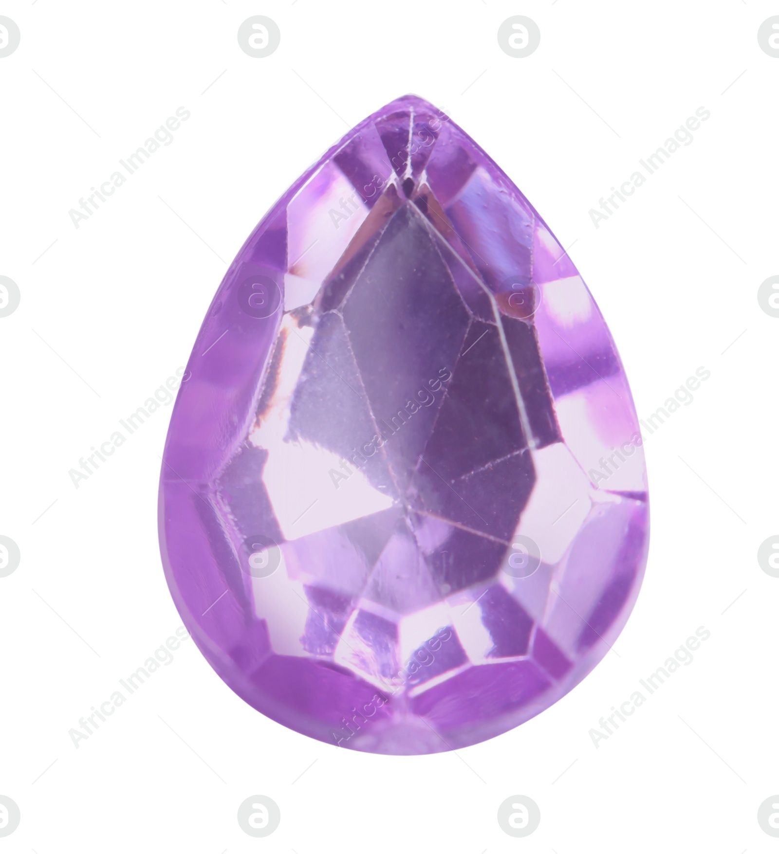 Photo of Beautiful gemstone for jewelry on white background