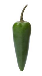 Photo of Fresh ripe green pepper isolated on white