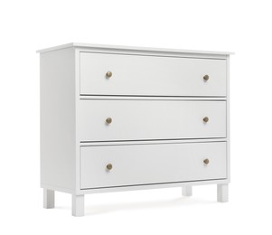 Modern chest of drawers isolated on white