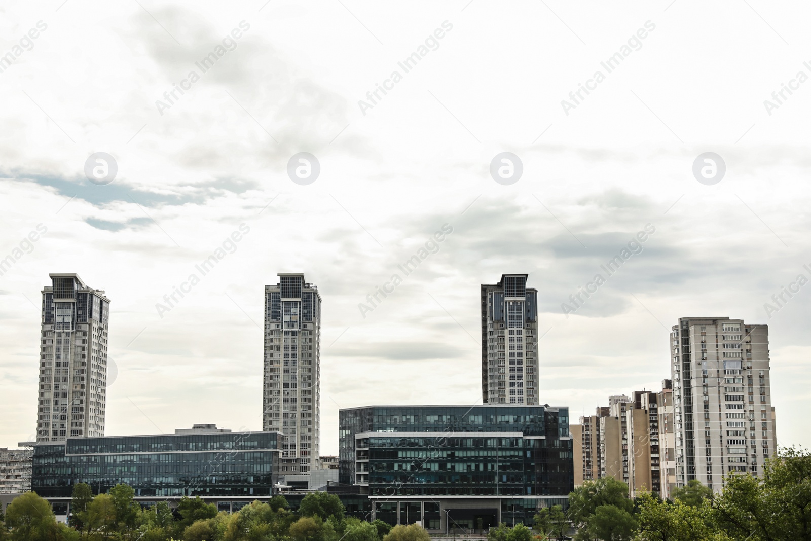 Photo of Beautiful view of cityscape with modern buildings
