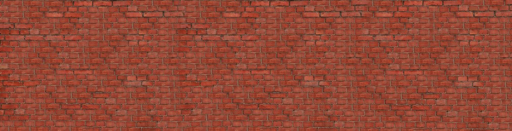 Image of Texture of red brick wall as background. Banner design