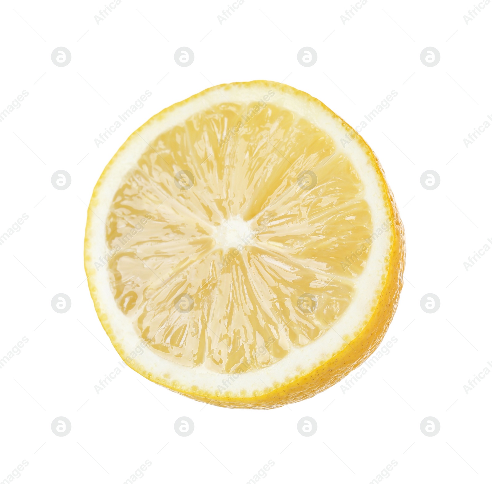 Photo of Half of fresh lemon isolated on white