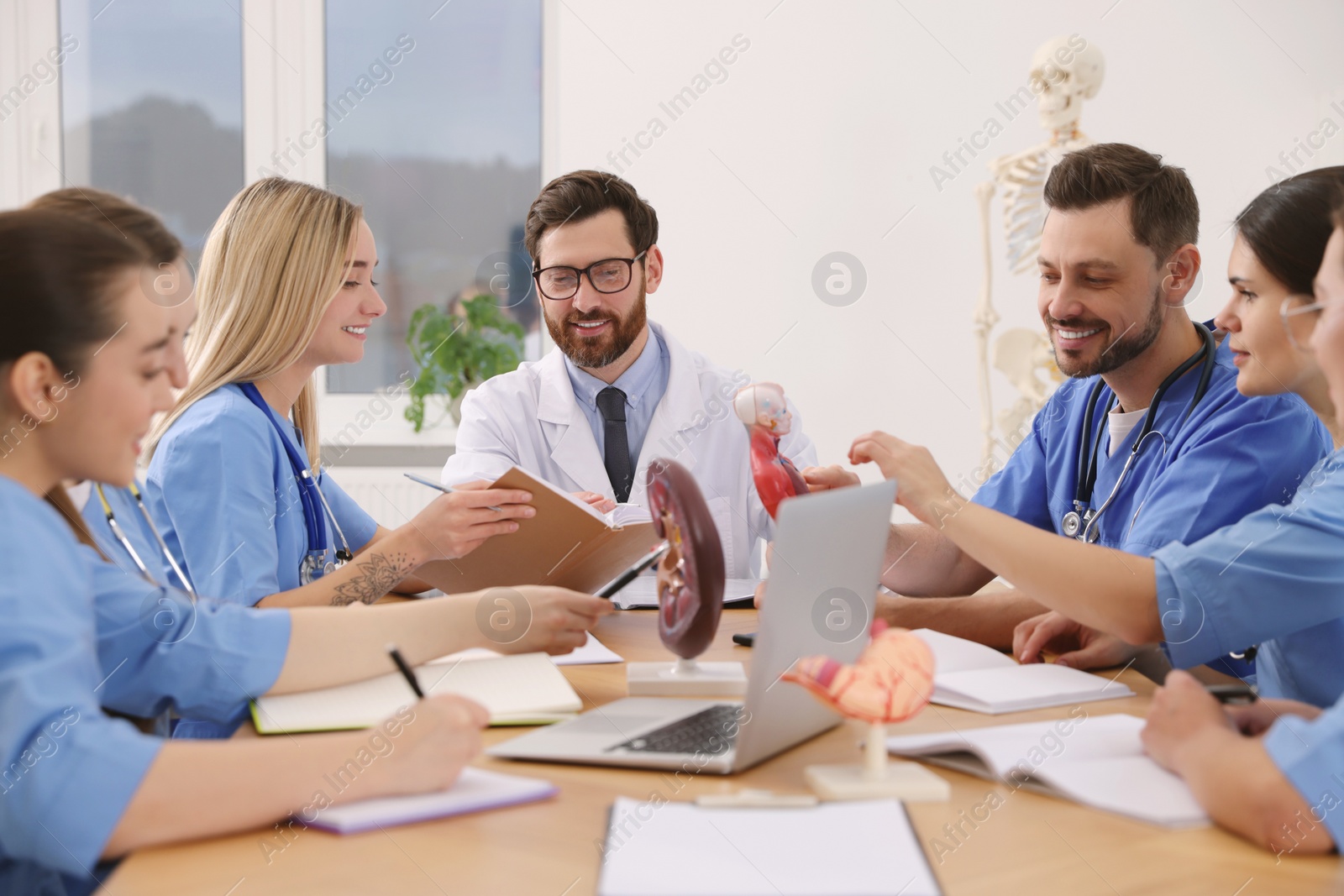 Photo of Doctor giving lecture for interns in university