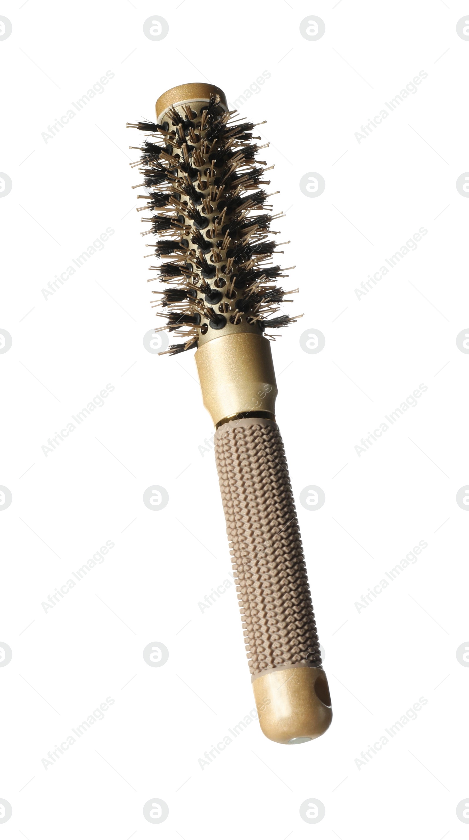 Photo of Hairdresser tool. Round brush isolated on white